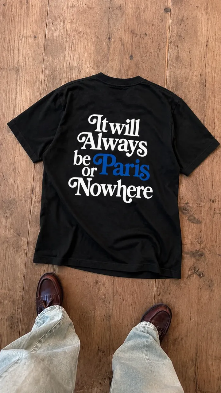 Le Classic, t-shirt noir Paris or Nowhere